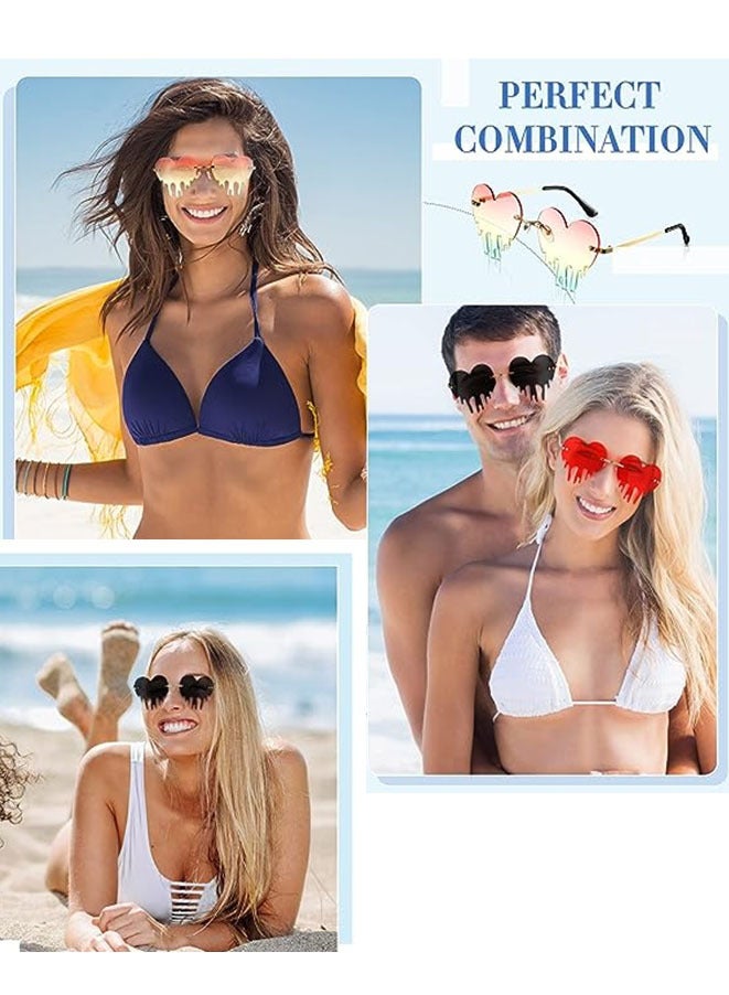 Sunglasses Rimless Goth Glasses for Women Men Party Glasses Trendy Eyewear UV 400 Protection - Image 3