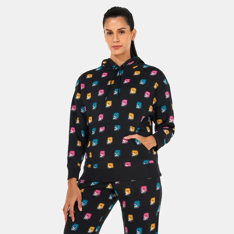 PUMA Women's Brand Love AOP Hoodie