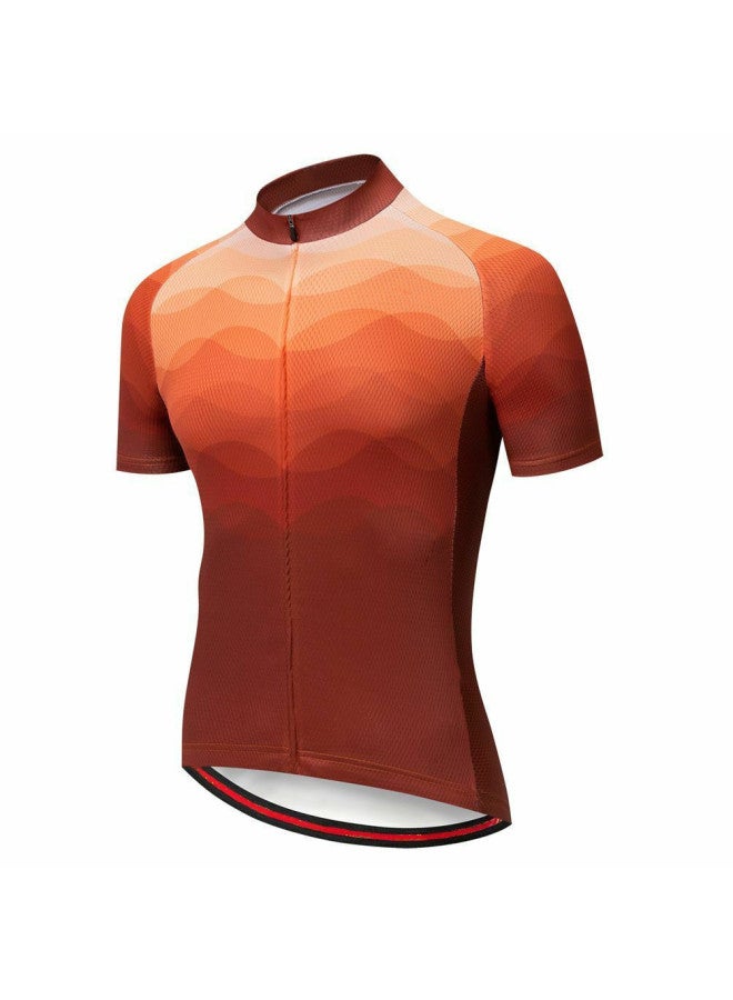 Men's Summer Cycling Suit Short-sleeved Top Quick-drying Breathable Outdoor Sports Bicycle Mountain Bike Suit Hair