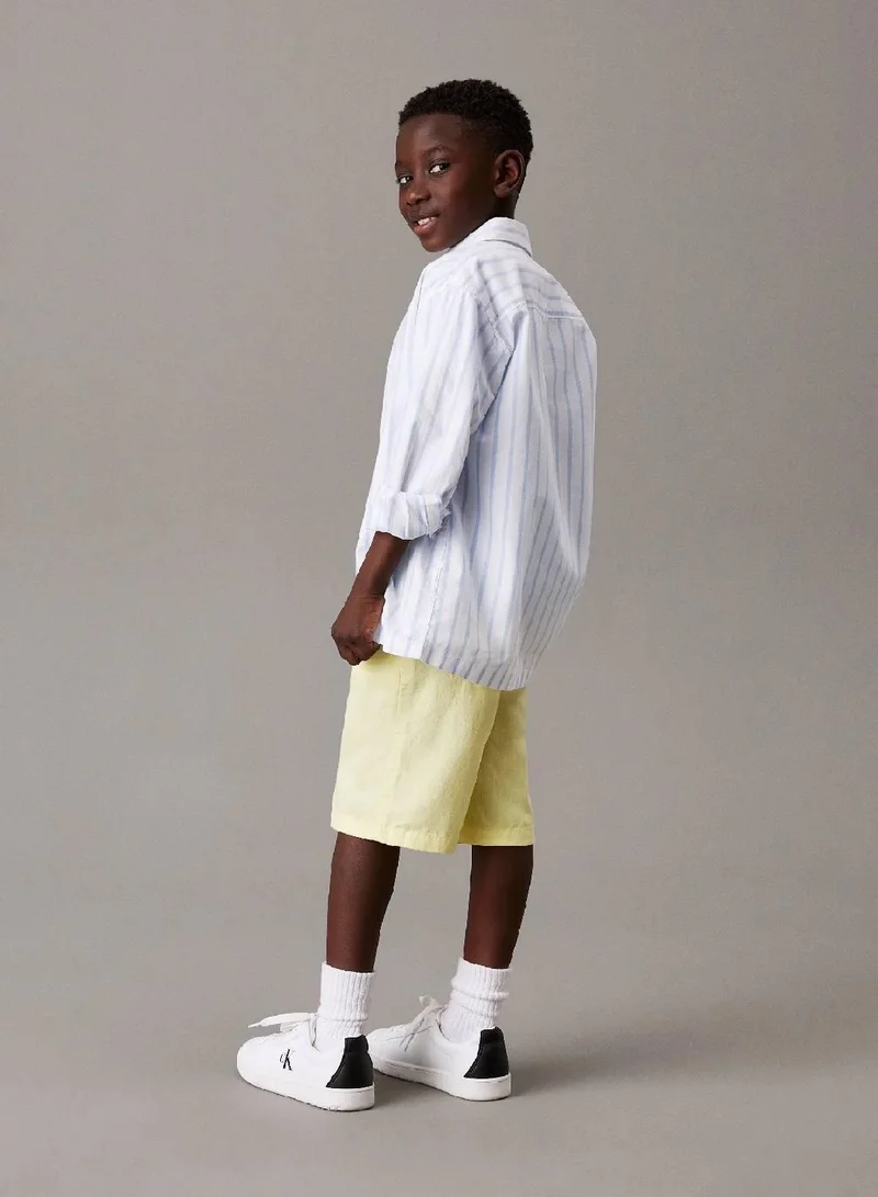 Calvin Klein Jeans Relaxed Linen Blend Shorts