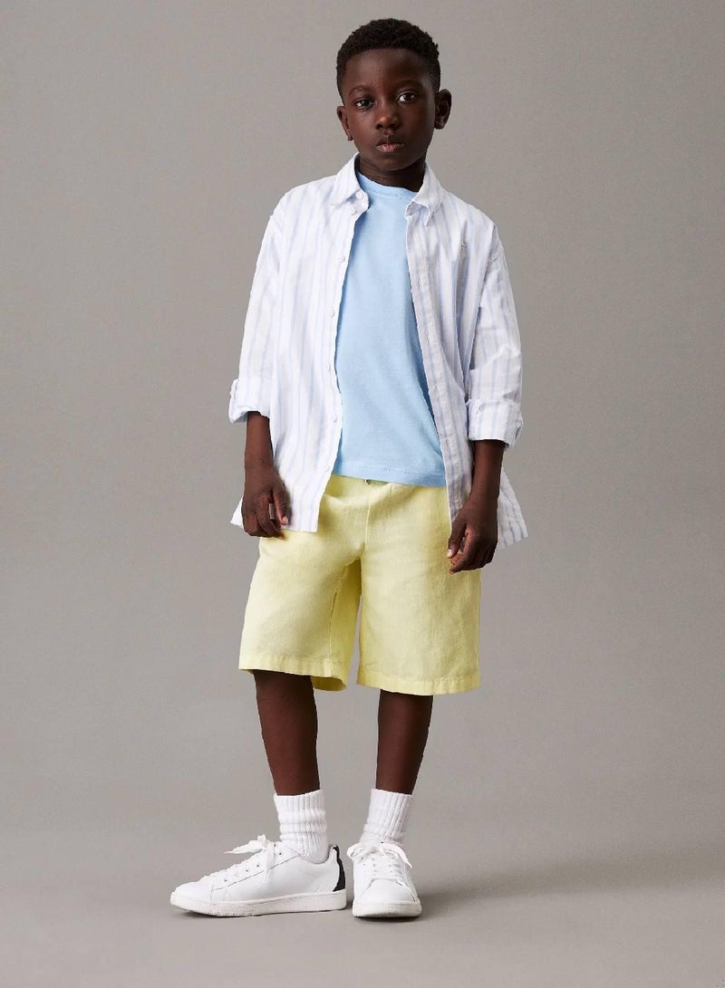 Calvin Klein Jeans Relaxed Linen Blend Shorts - Image 4