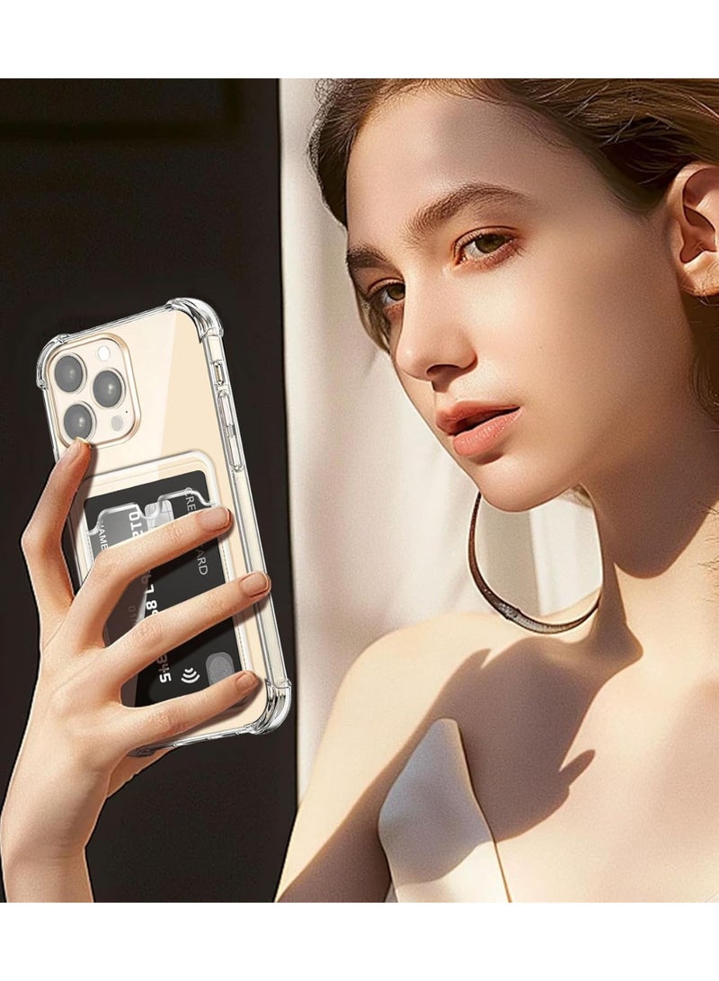 Shockproof Clear Case with Card Wallet Compatible with iPhone 14  - Image 4