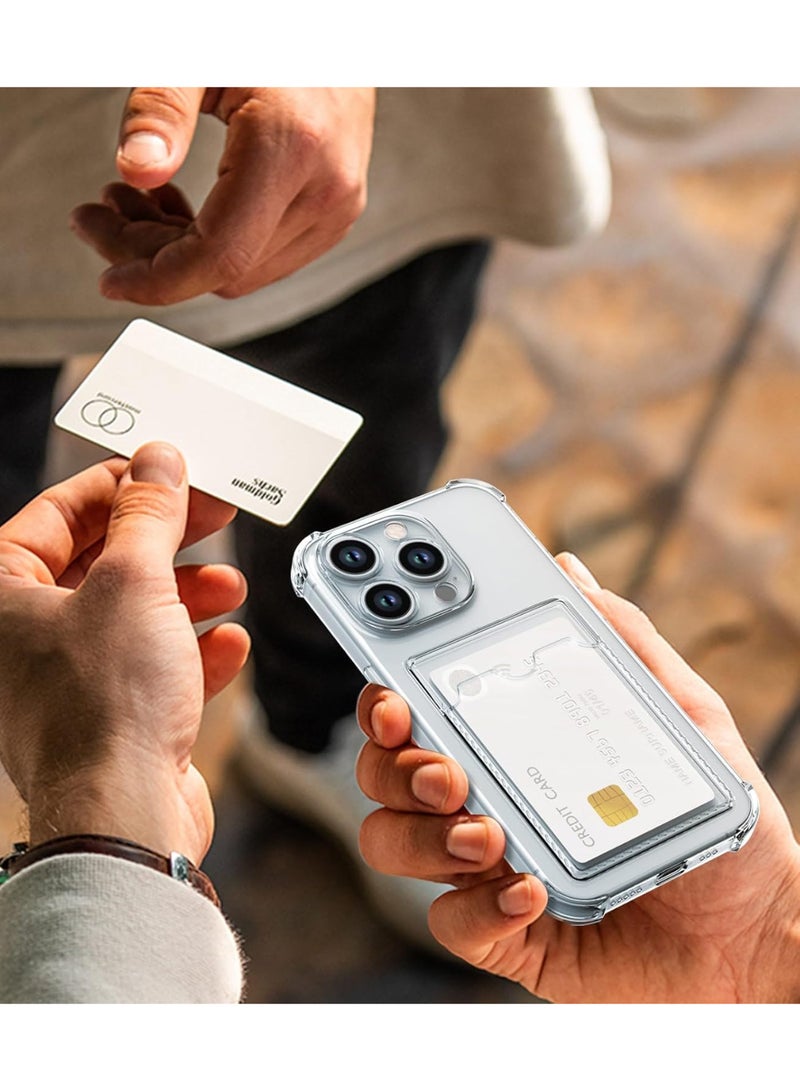 Shockproof Clear Case with Card Wallet Compatible with iPhone 14  - Image 2