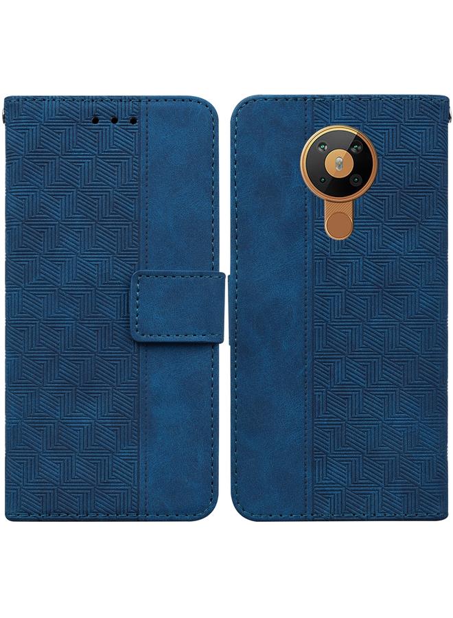 اس-توب جراب لهاتف Nokia 5.3 مصنوع من الجلد المنقوش هندسيًا - Image 1