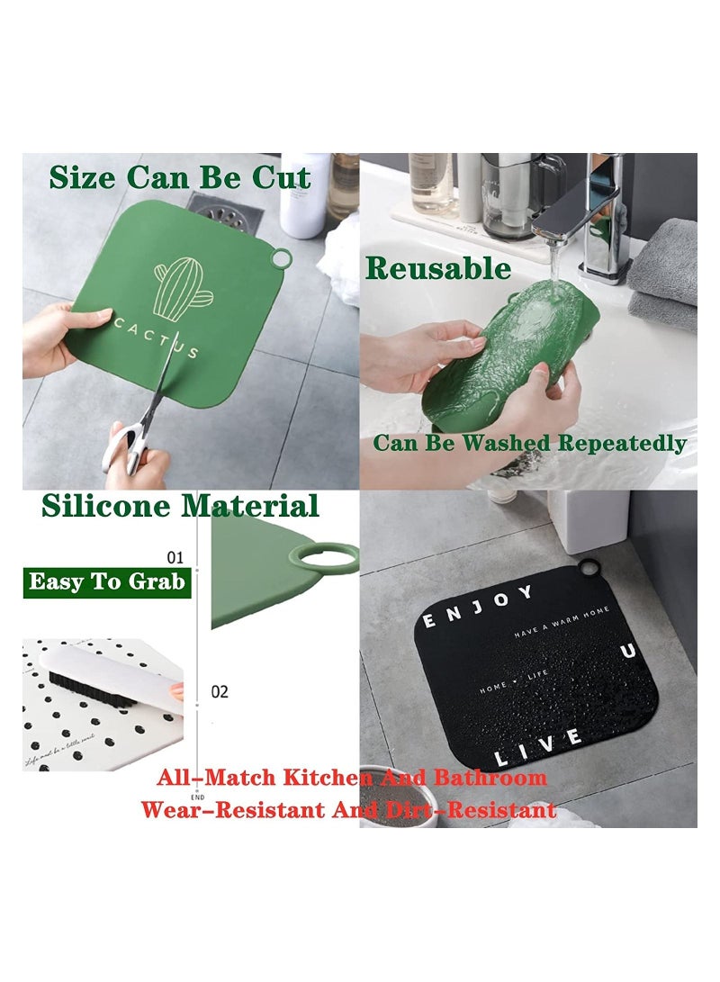 Bathtub Drain Cover-Tub Stopper Silicone Floor Anti-Odor Mat,2 Pack. Silica Gel Plugs,Sewer Deodorizing Mat,for Bathroom,Bathtub,Kitchen,Laundry Room - Image 4