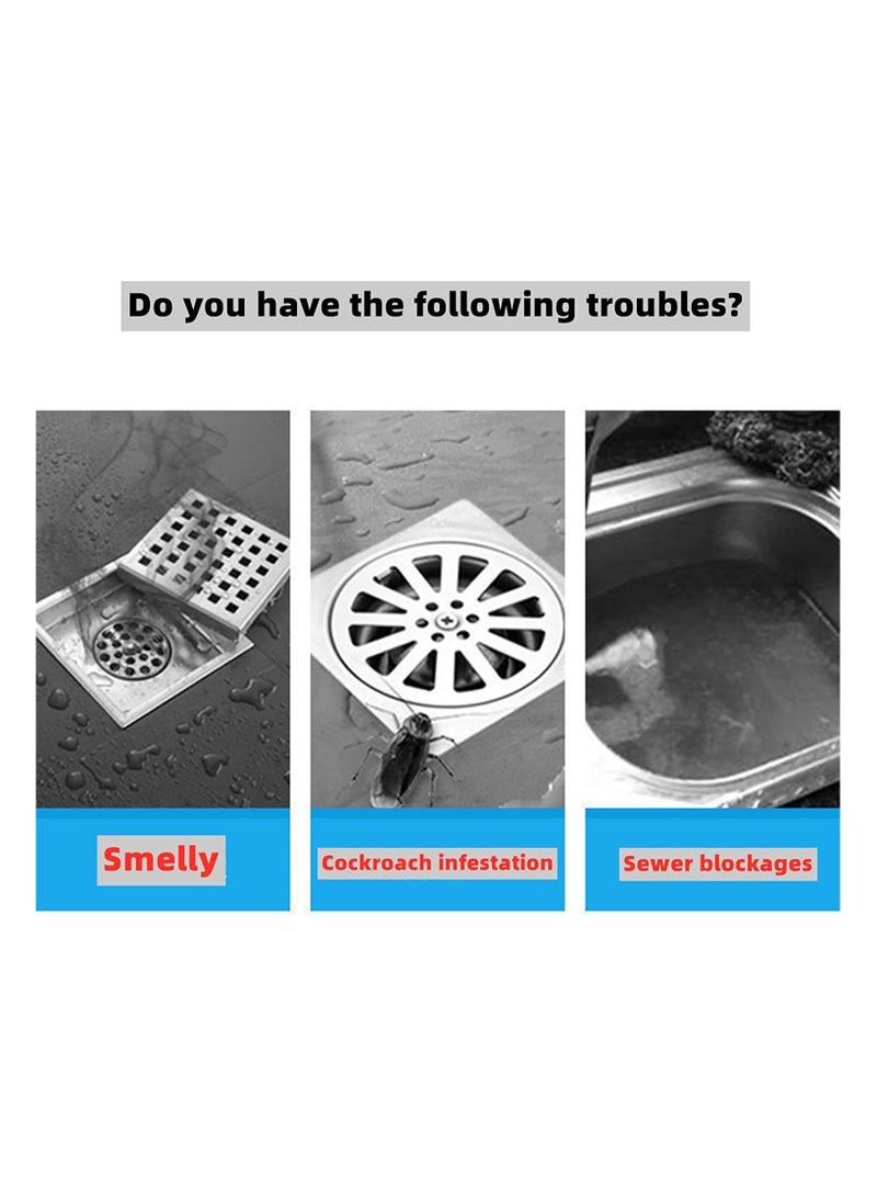 Bathtub Drain Cover-Tub Stopper Silicone Floor Anti-Odor Mat,2 Pack. Silica Gel Plugs,Sewer Deodorizing Mat,for Bathroom,Bathtub,Kitchen,Laundry Room - Image 2