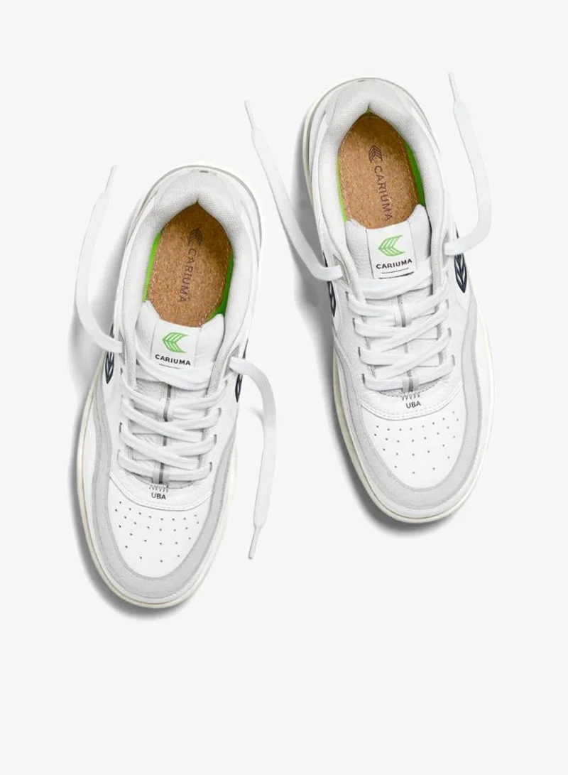 Cariuma  UBA White Leather Black Logo Sneaker  | Best Price UAE