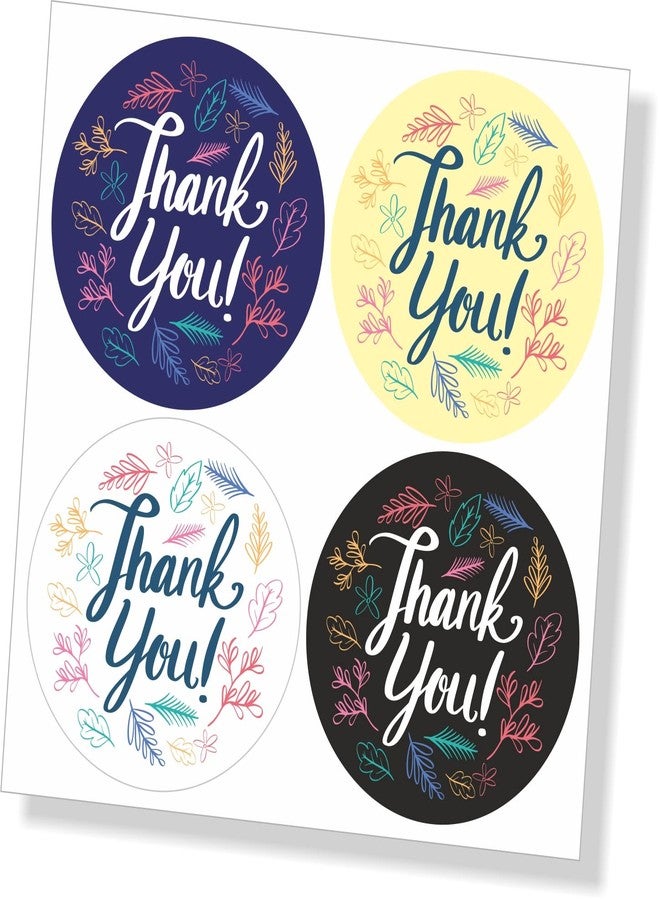 PG Creations Thank You Stickers for Small Business, Tetrad Design, 1.5x1.5 Inch, Small Size Paper Labels, Multicolour, Pack of 500 - Image 1