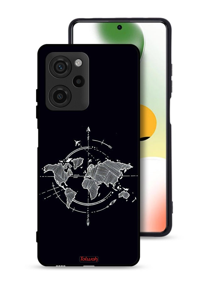 Tolwak Xiaomi Poco X5 Pro Protective Case Cover Compass Art - Image 1