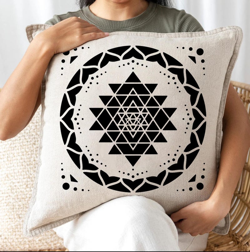 zosylley Sacred Geometry Stencil 8inch Reusable Stencils for Crafts Metatron's Cube/The Flower of Life Drawing Templates for Wall Canvas Paper Art Crafts - Image 4