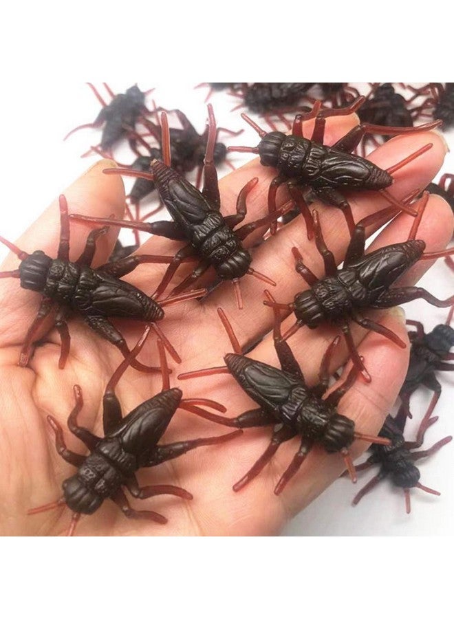 TOYANDONA 50 Pieces Plastic Cricket Prank Props Fake Plastic Roach Cockroach Realistic Bugs Trick Toys Fake Cricket Prank Trick Toys - Image 4