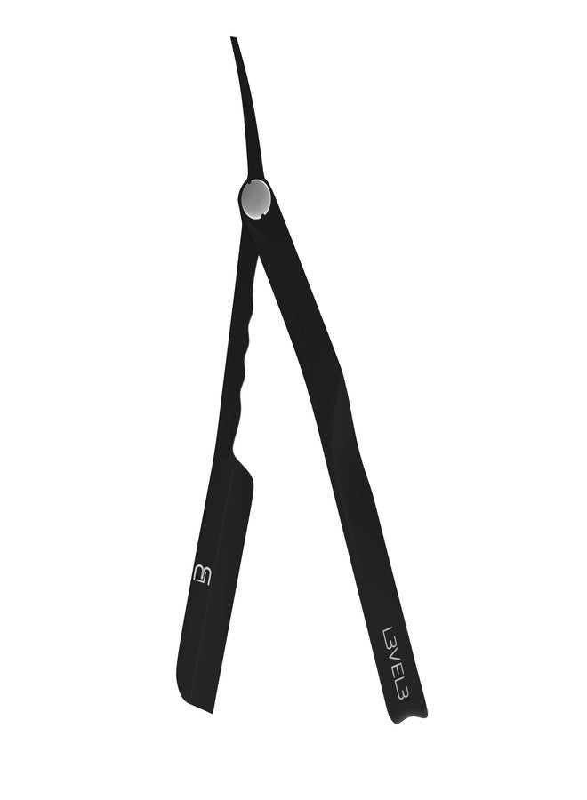 L3 Milly Razor - Fast and East to Assemble - Excellent Grip and Control - Straight Razor Holder- Level Three Razor Holder Black - Image 1