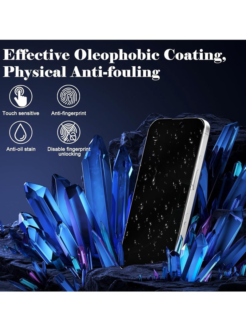 2-Pack Tempered Glass Privacy Screen Protector for iPhone 16 / iPhone 15 / iPhone 15 Pro (6.1-Inch) - Anti-Spy, Anti-Scratch, 9H Hardness - Image 2