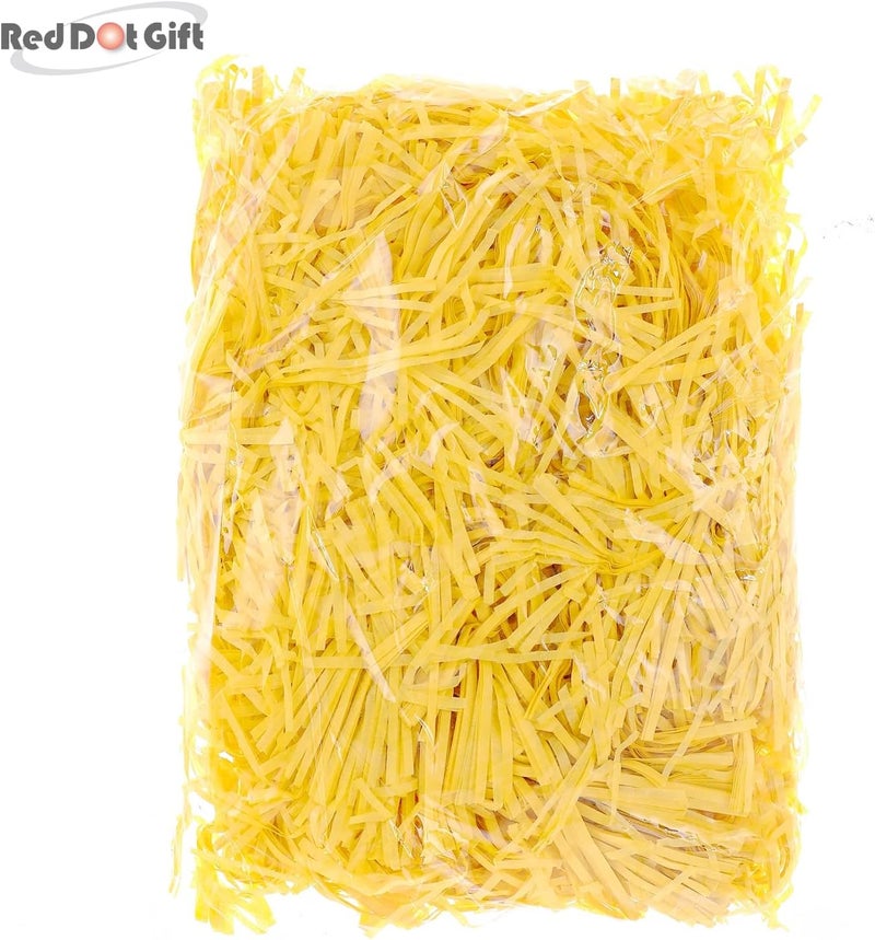 Red Dot Gift® 100g Eco-friendly Yellow Raffia Paper Shreds for Gift Box Filling - Image 2