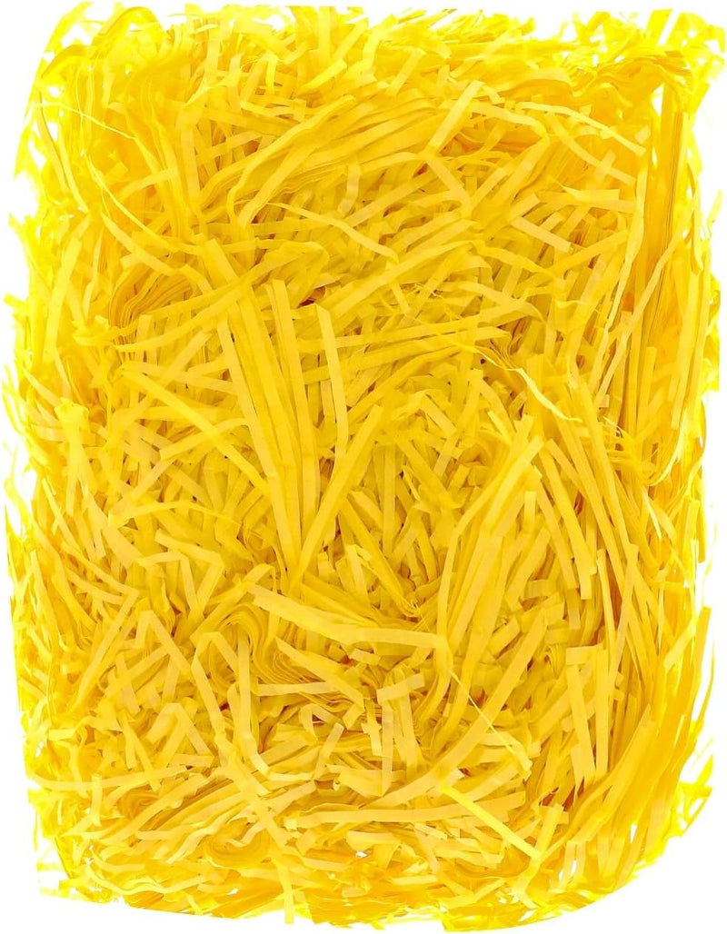 Red Dot Gift® 100g Eco-friendly Yellow Raffia Paper Shreds for Gift Box Filling - Image 1