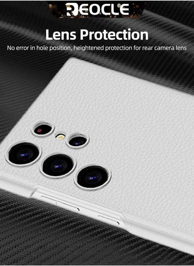 ريوكل جراب Samsung Galaxy S23 Serious مع حامل، جراب جلدي عادي رفيع للغاية ومضاد للسقوط لهاتف محمول لسلسلة Galaxy S23 - Image 4