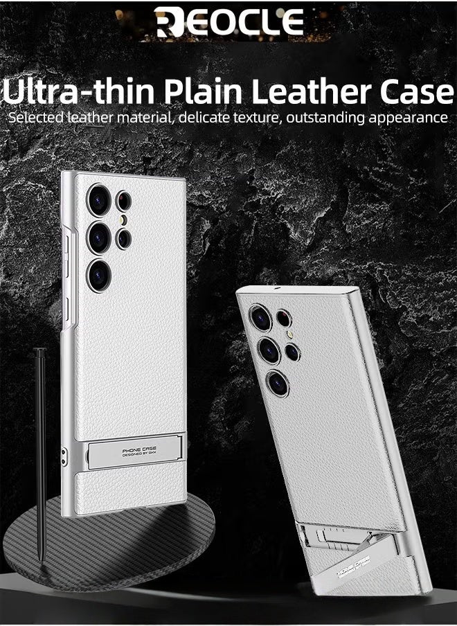 ريوكل جراب Samsung Galaxy S23 Serious مع حامل، جراب جلدي عادي رفيع للغاية ومضاد للسقوط لهاتف محمول لسلسلة Galaxy S23 - Image 2