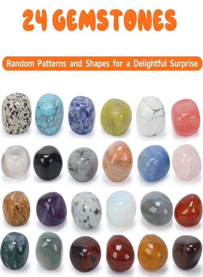 CUTE STONE 24 Pack Filled Easter Eggs with Gemstones, Prefilled Easter Basket Stuffers Easter Party Favors for Teens, Boy, Girls and Kids - Image 2