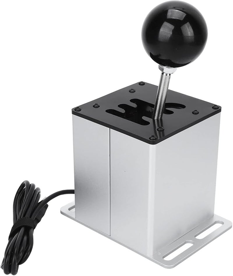 TOPINCN USB Gear Shifter 6+R Aluminium Alloy for PC Sim Racing Stainless steel internals, plug and play USB, fits T300 GT T500, for WRC ATS ETS, 140cm cable - Image 3