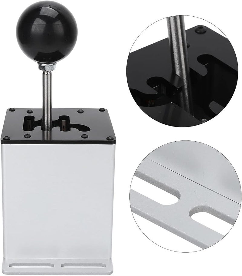 TOPINCN USB Gear Shifter 6+R Aluminium Alloy for PC Sim Racing Stainless steel internals, plug and play USB, fits T300 GT T500, for WRC ATS ETS, 140cm cable - Image 5