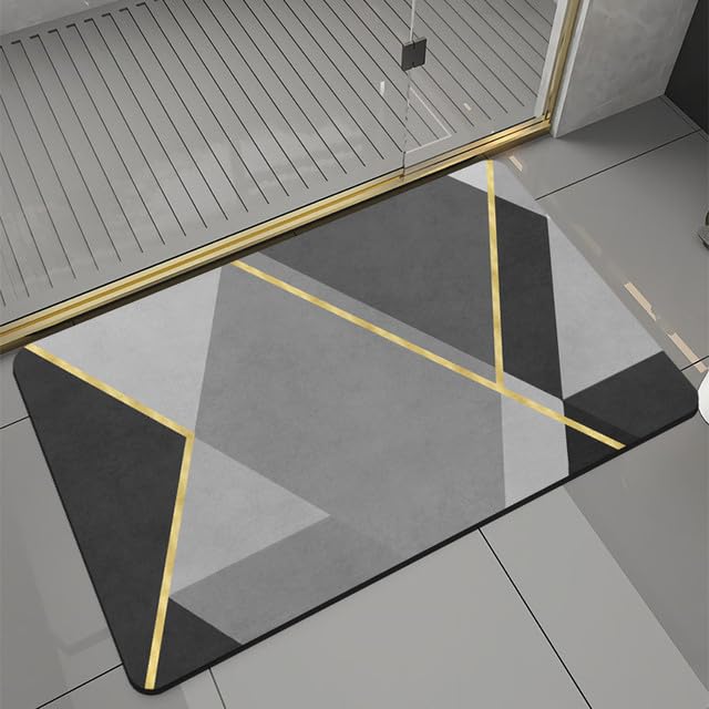 SKVM Memory Foam Water Absorbent Rectangular Shape Mat for Bathroom Kitchen Floor Door Entrance Anti Slip Foot Skid Shower mat (Design 8) - Image 5