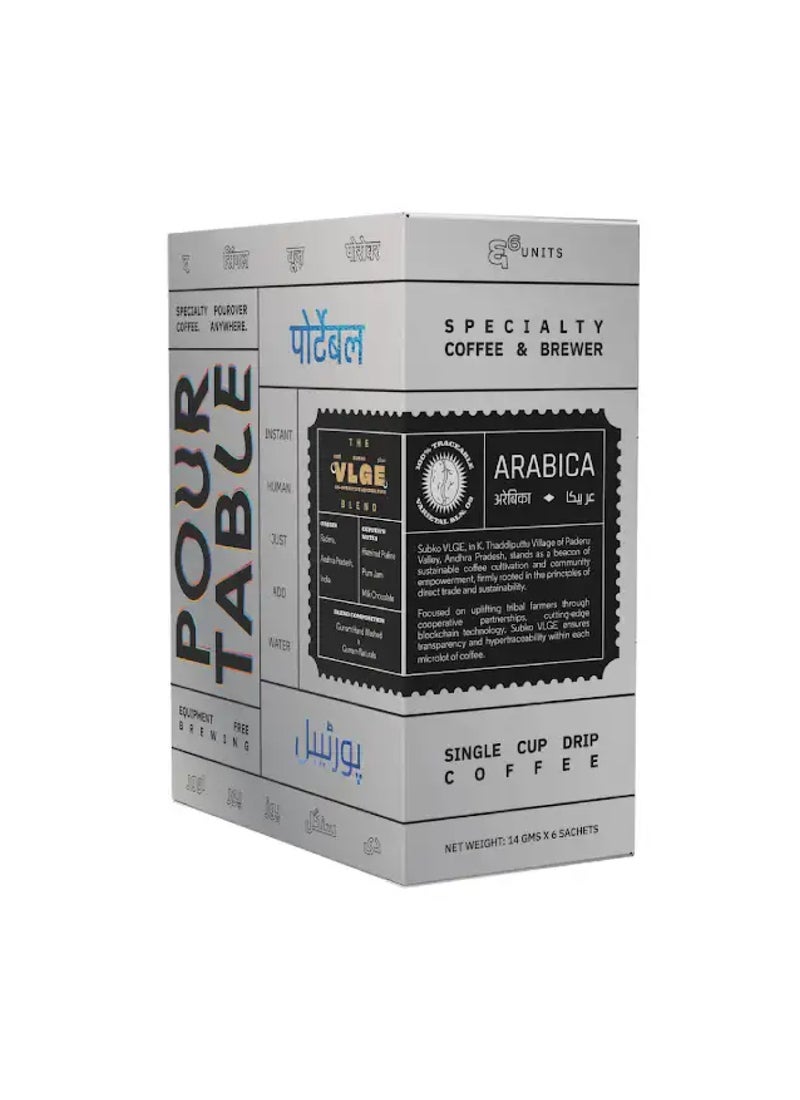 Subko Cacao Coffee Roasters Pourtable Pourover VLGE Drop Bags (Medium Roast) - Image 3