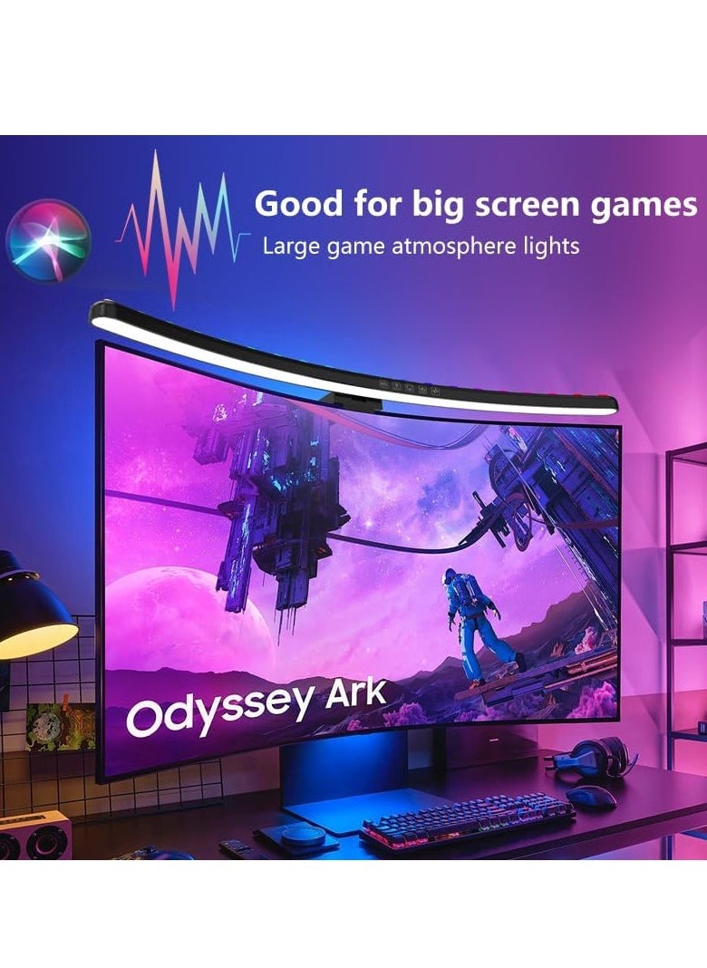 DMG TECH DMG Computer Monitor Light, Colorful RGB Sound pickup Rhythm Monitor Light Strip, Eye Protection LED Screen Monitor Light Strip, USB Powered Monitor Lamp with Touch Sensor, for Pc, Office, Gaming  - Image 3