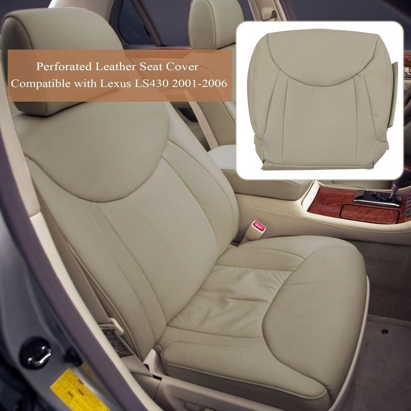AOUTTUOA Tan Leather Seat Cover for Lexus LS430 - Image 4