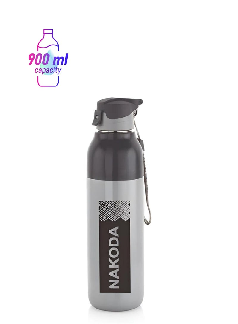 Monark Vacuum Insulated Bottle Stainless Steel Leak Proof  Standard Mouth With Holding Rope