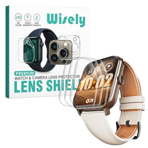 Wisely |3pcs| Screen Guard Protector Compatible For GOBOULT Drift+ Smartwatch |1.85"| Bubble Free, HD Clear, Full Cover, Easy installation kit - Image 1