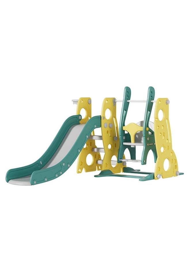feelbaby Playhouse Safe Plastic Toddler Toys Equipment Set Children's Playground Indoor Baby Swing And Slides For Kids, Yello & Green Color - Image 1