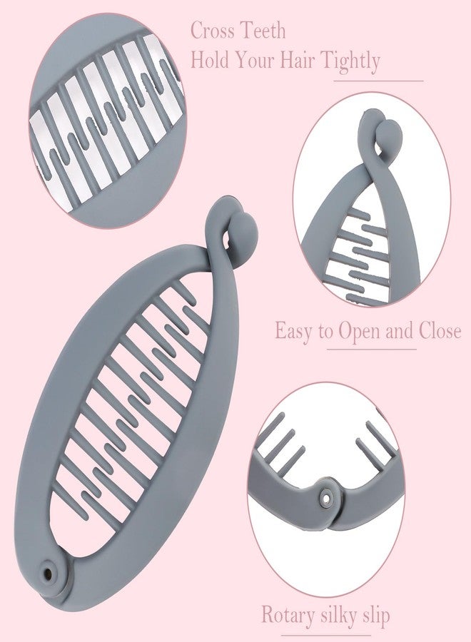 Hapdoo 4PCS Small Banana Clips Hair, Mini Matte Banana Hair Clips for Women Girls, Cute Strong Hold Ponytail Bun Holder, Hair Jaw Clips Barrettes Styling Accessories for Thin Hair - Image 3