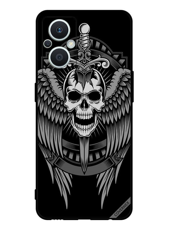 Covernex Protective Case Cover For Oppo Reno 7 Z 5G Skull Have Eagle Wings - Image 1