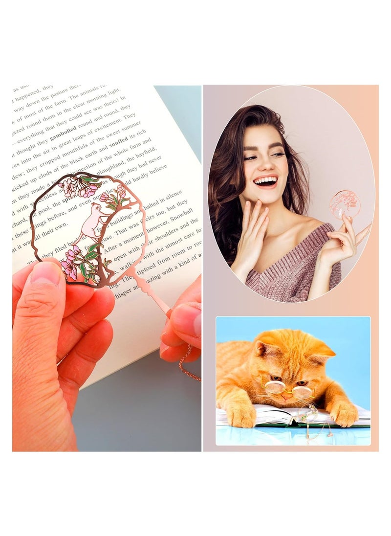 Generic - Cute Cat Metal Bookmarks Set Vintage Page Markers Ideal Gift for Book Lovers Writers and Readers - Image 1