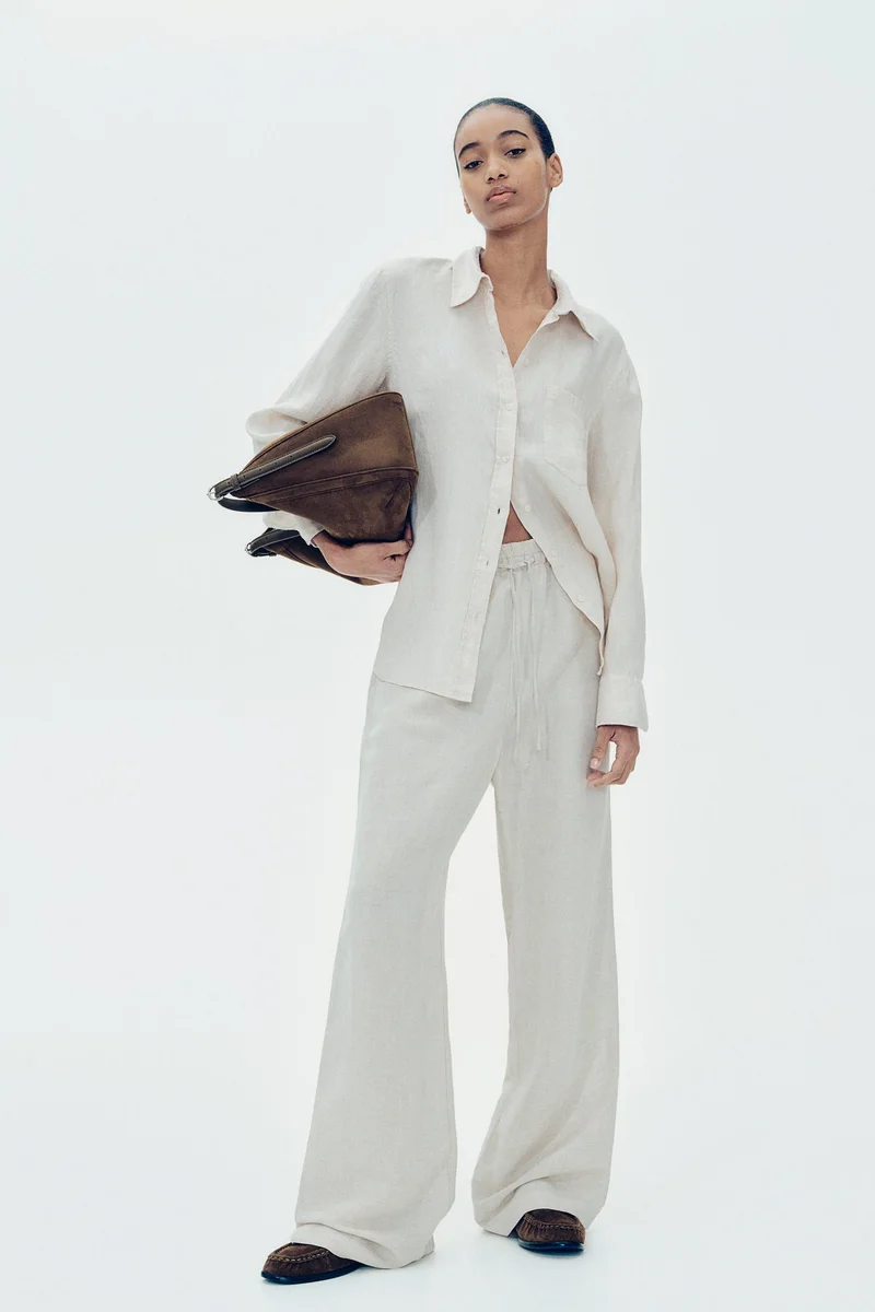 H&M Linen-blend trousers