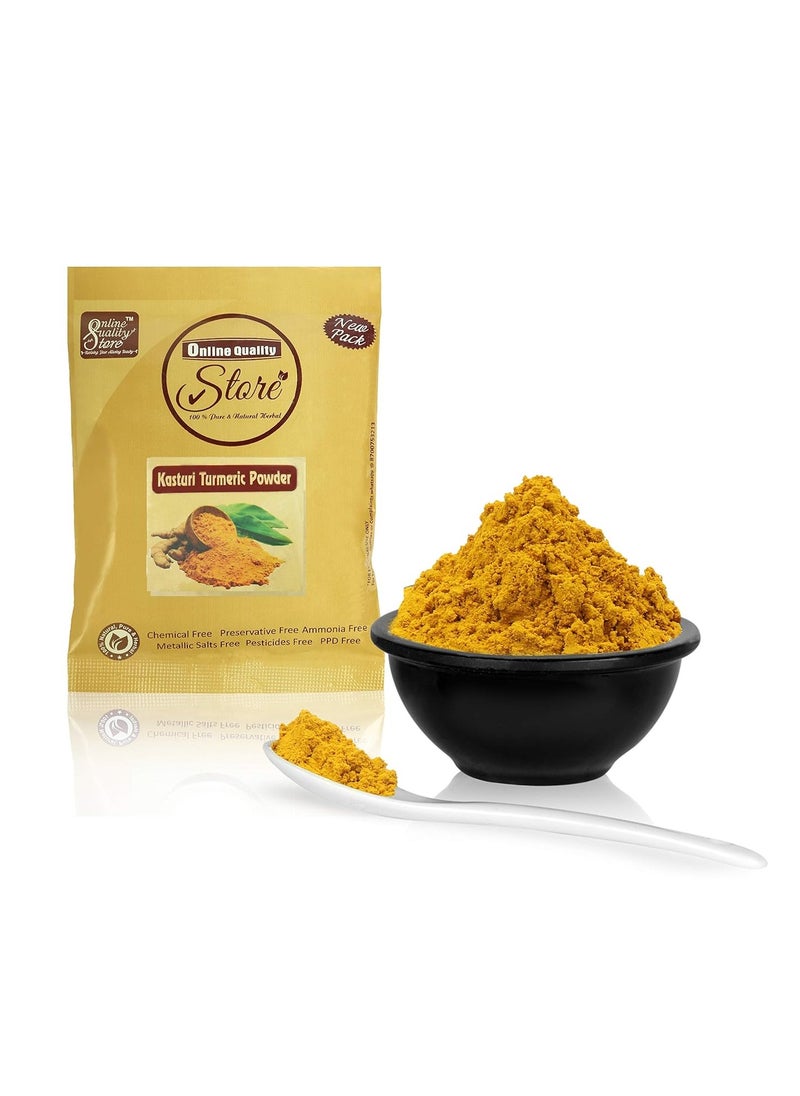 Online Quality Store Online Quality Store Chandan Powder +Kasturi Turmeric Powder For Face Pack +Multani Mitti Powder |chandan powder for face,skin,facepack |kasturi haldi powder |wild turmeric powde |kasturi manjal |Fuller's Earth ,Bentonite Clay(Pack of 3, 150g Pack, 50g each)  - Image 4