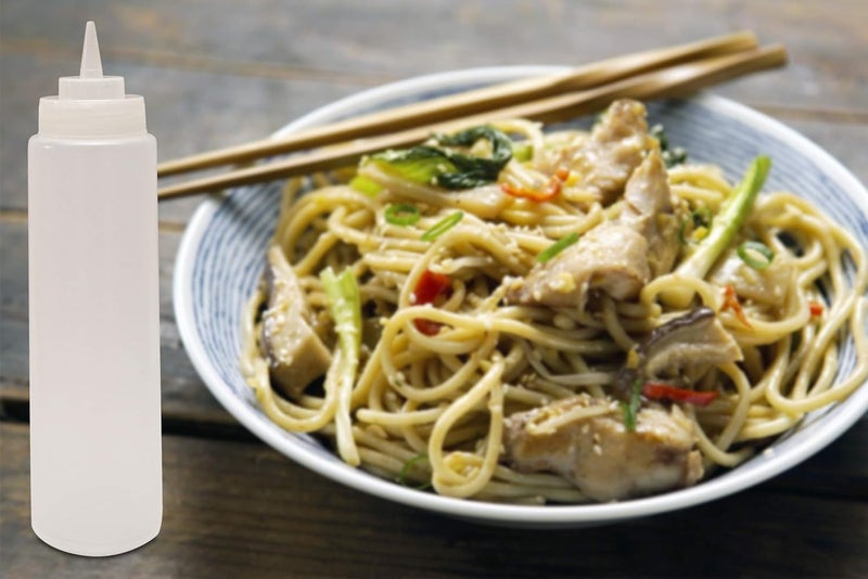 THW زجاجات ضغط بلاستيكية سعة 24 أونصة 710 مل للكاتشب وصلصة الشواء والشراب والتوابل والخردل والمايونيز والصلصة الحارة وزيت الزيتون والتتبيل، عبوة مكونة من 6 قطع - Image 4