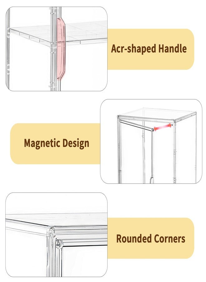 Attelite Pastry Display Case, Large Bread Box for Kitchen Countertop, 2 Pack 3 Layers Adjustable Clear Bread Storage with Magnetic Door, Bread Container for Bread, Bagel, Donut - Image 5