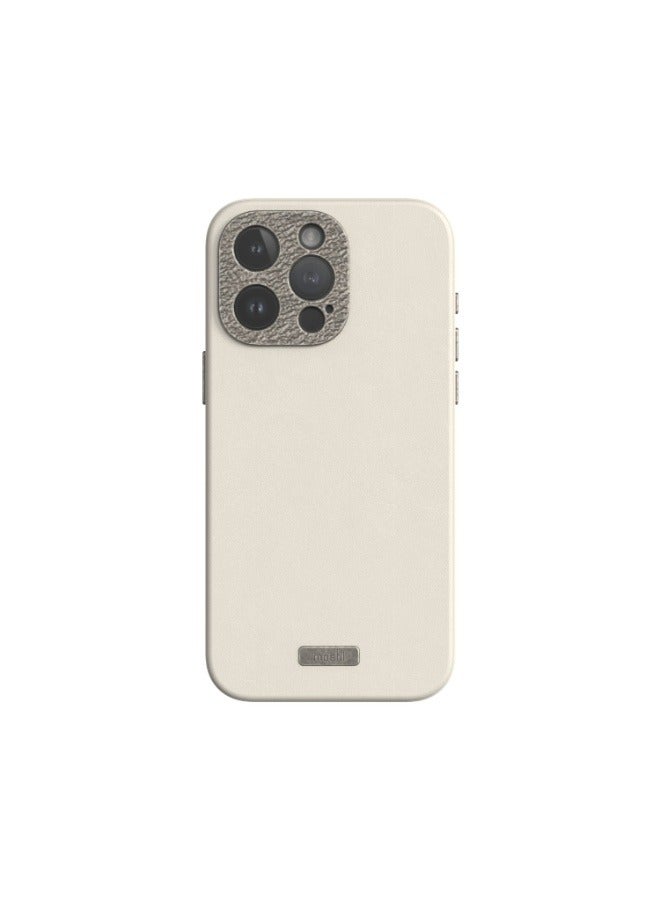 موشي جراب Napa Apple iPhone 15 Pro Max 2023 - غطاء جلدي صديق للبيئة، متوافق مع MagSafe، حماية من السقوط، إطار عدسة معدني، يدعم الشحن اللاسلكي - Image 1