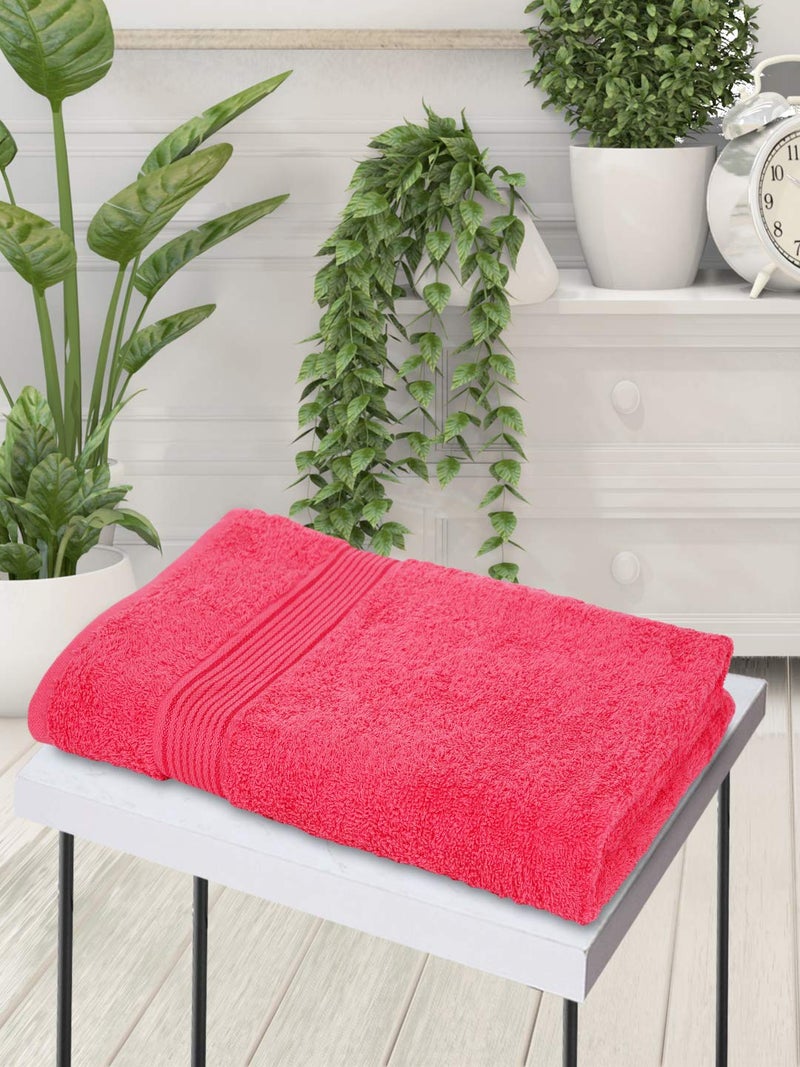 KOPA Quick Dry 100 Cotton Soft Terry Towel 1pc Bath Towel dross Quick Dry 100 Cotton Super Absorbent Lightweight Odour Free for Men Women Kids SolidPink