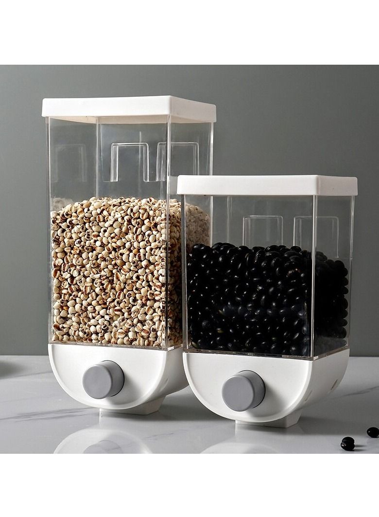 EMZJ 2 Pieces Wall mounted 1500 ml Dry Food Cereal Dispenser Container Rice Storage Box Grain Tank Kitchen XQ-021 - Image 1