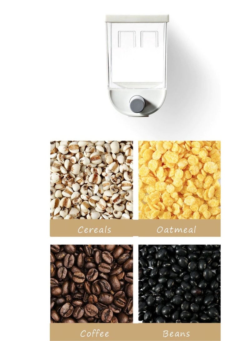 EMZJ 2 Pieces Wall mounted 1500 ml Dry Food Cereal Dispenser Container Rice Storage Box Grain Tank Kitchen XQ-021 - Image 5