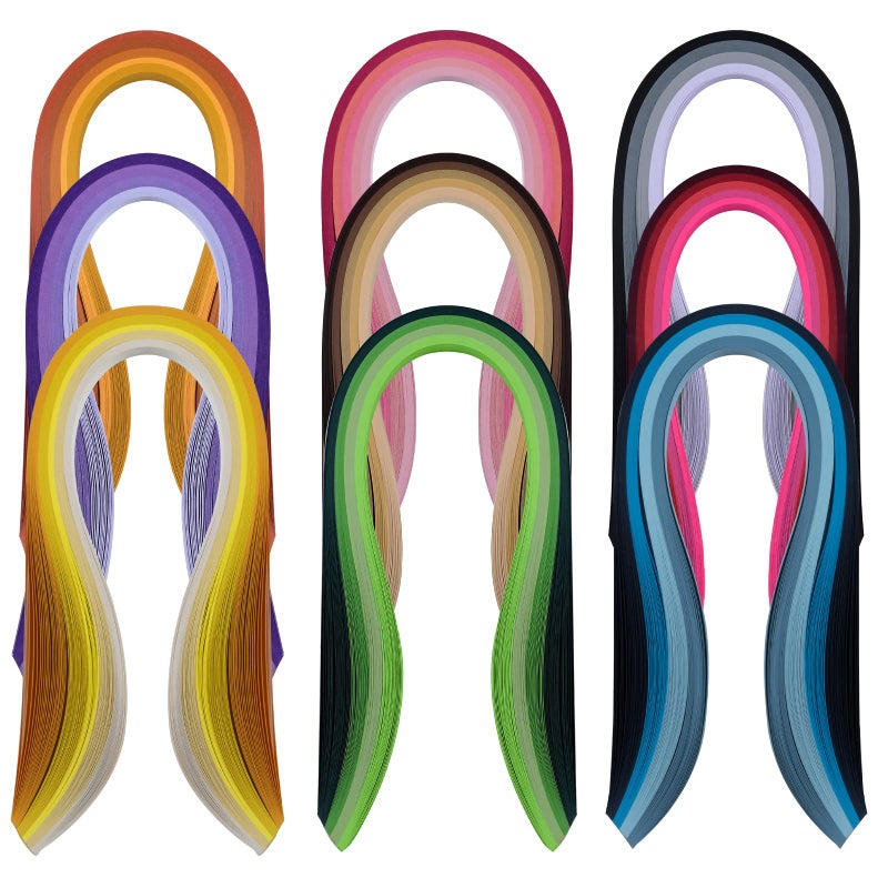 Paper Quilling Strips Setï¼Œ36 Colors 900 Strips Width 3mm Length 39cm