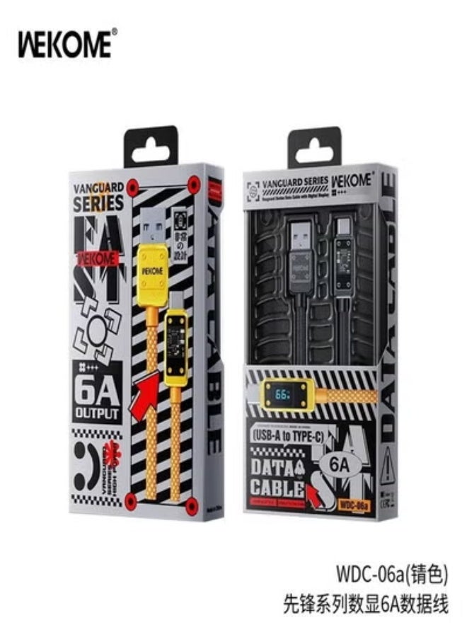 ويكومي WDC-06A Fast Charging Digital Display Data Cable – High-Speed USB Charging Cable with Real-Time Power Indicator, Durable Braided Anti-Tangle Design, High Current Output for Smartphones, Tablets & Other USB Devices – Strong & Reliable - Image 4