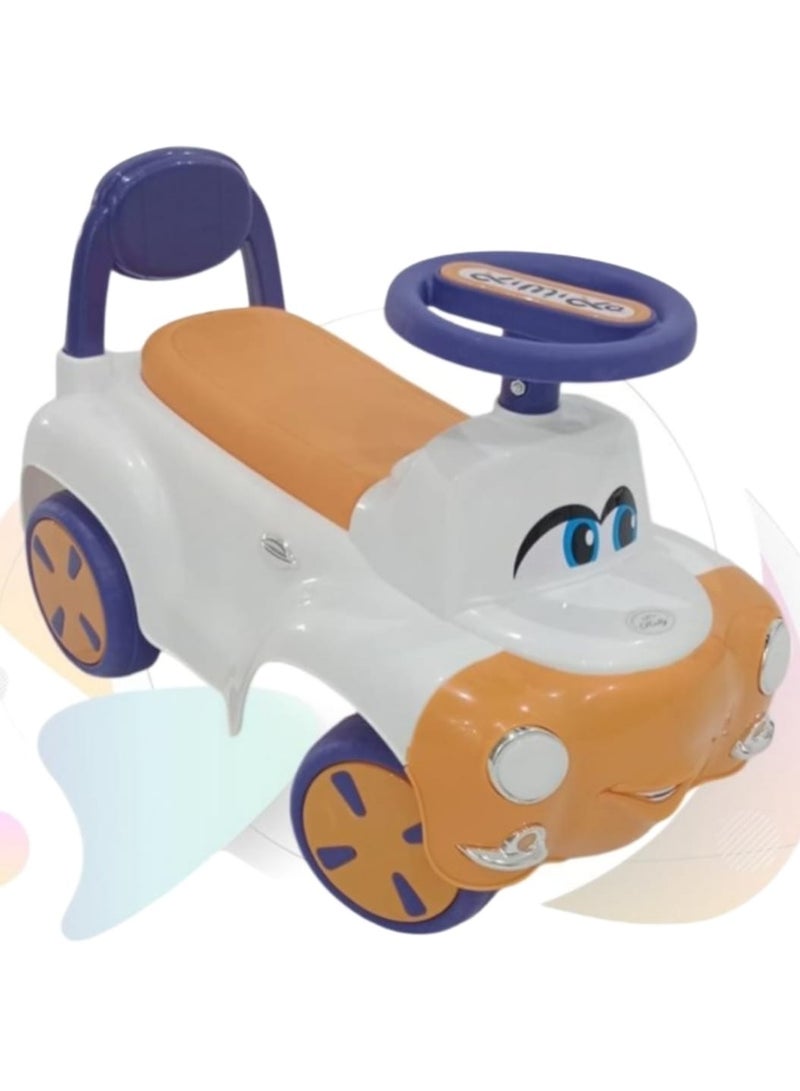 Rally Kids Ride-On Car Cute Brown and White Push Car with Non-Slip Handle, Storage Box, Easy Maneuverability - Safe and Durable Ride-On Toy for Kids - Perfect Birthday Gift for Boys and Girls  - Image 2