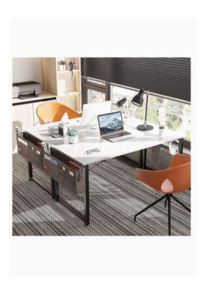 Generic - Computer Desk 100cm Home Office Writing Study Desk Modern Simple Style Laptop Table with Storage Bag - Image 1