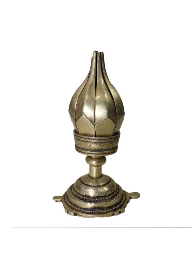 Brass Lotus Flower Decorative Candle Holder Stand for Living Room, Home Decor, Home Temple, Gift, and Pooja 02 - Image 1
