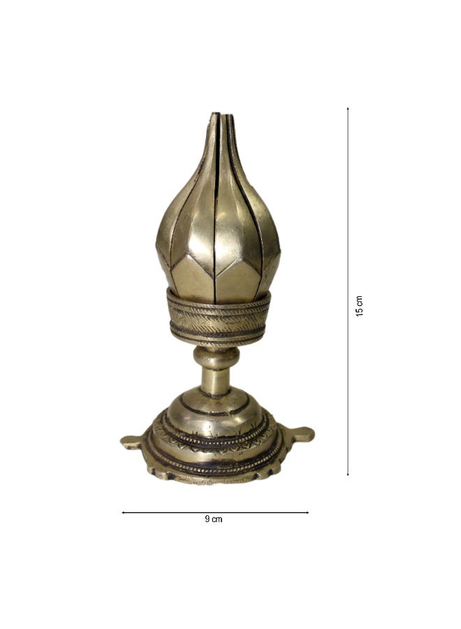 Brass Lotus Flower Decorative Candle Holder Stand for Living Room, Home Decor, Home Temple, Gift, and Pooja 02 - Image 2