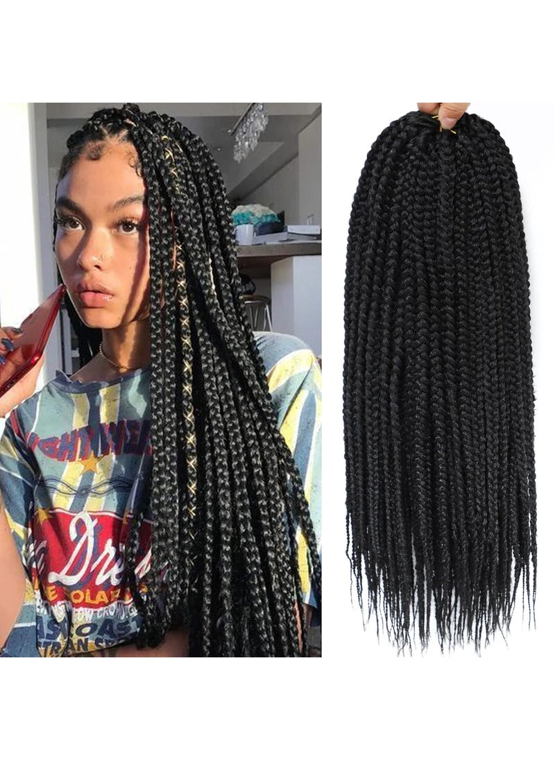 Flagship - Flagship Crochet Box Braids 18 Inch 8 Packs Crochet Braids for Black Women Pre Looped Box Braids Crochet Hair for Black Women Braided Braiding Hair Extensions - Image 1