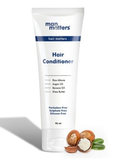 Man Matters Hair Conditioner 90Ml - Rice Alkane, Banana Oil, Shea Butter and Argan Oil - Repairs Dry and Damaged Hair, Reduces Frizz and Moisturises Hair - Sulphate and Paraben Free - 1 Count  - Image 1